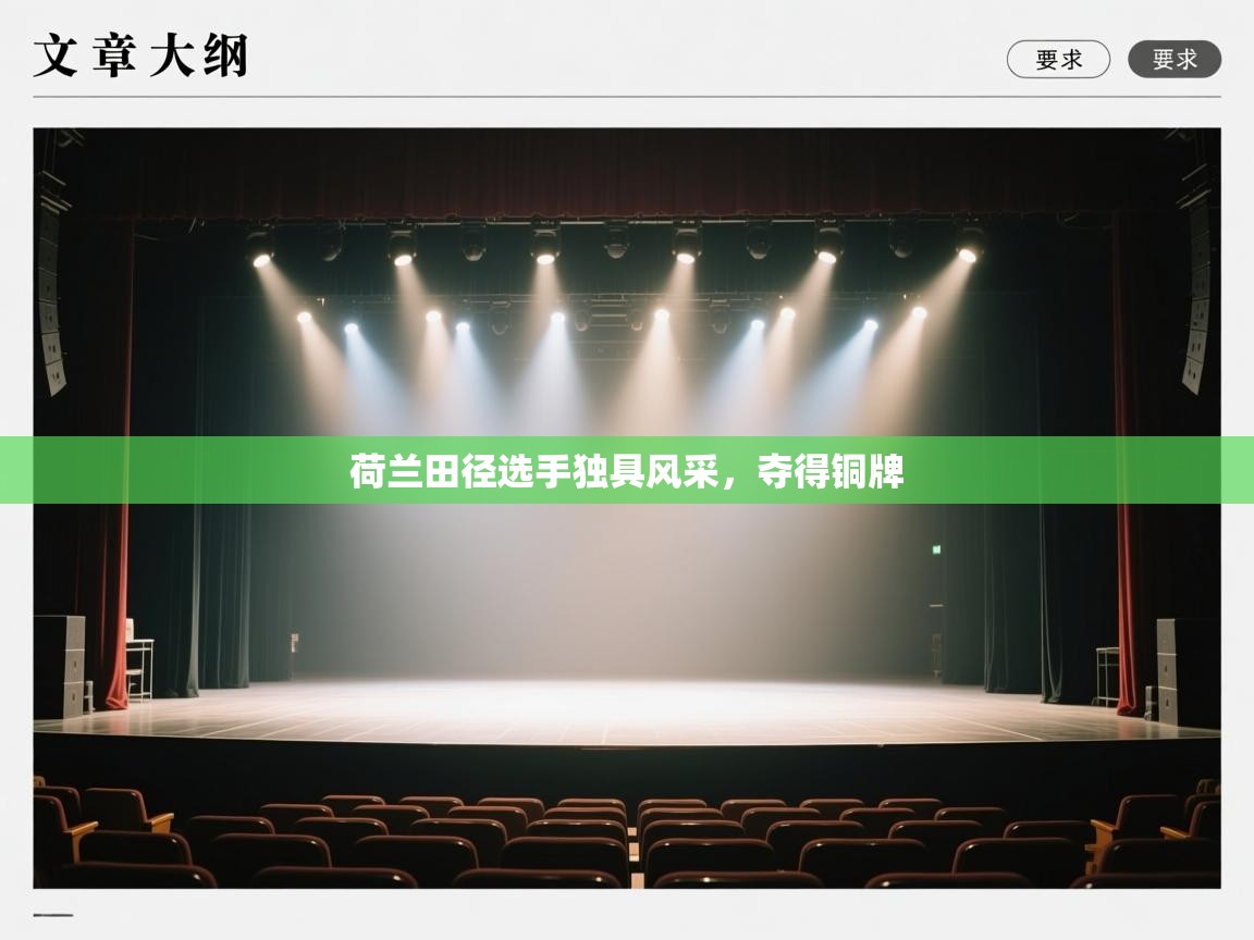 荷兰田径选手独具风采，夺得铜牌